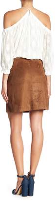BB Dakota Faux Suede Beaded Mini Skirt