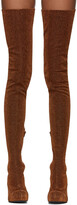 Thumbnail for your product : Stella McCartney Bronze Lurex Groove Over-The-Knee Sock Boots