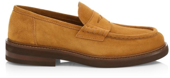 chunky suede loafers
