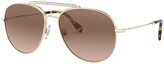Thumbnail for your product : Miu Miu Mirrored Metal Aviator Sunglasses