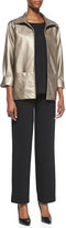Thumbnail for your product : Caroline Rose Modern Faux-Leather Jacket, Ponte Knit Easy Tee & Ponte Straight-Leg Pants