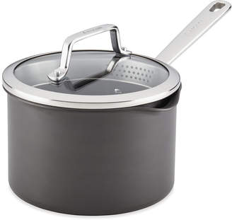 Anolon Authority Hard-Anodized 3-Qt. Straining Saucepan with Lid