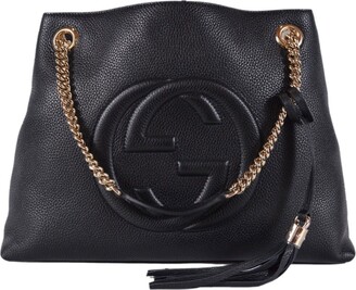 Gucci Navy Blue Patent Leather Small Soho Disco Crossbody Bag - ShopStyle