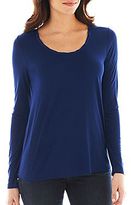 Thumbnail for your product : JCPenney a.n.a High-Low Scoopneck Tee