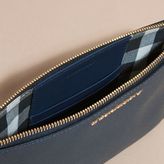 Thumbnail for your product : Burberry Leather Clutch Bag with Check Lining