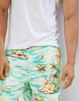 Thumbnail for your product : Polo Ralph Lauren Prepster Drawstring Hawaiian Print Chino Shorts In Green