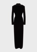 Thumbnail for your product : Giorgio Armani Velvet Double-Breasted Dress With Side Slit