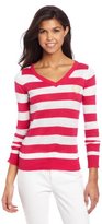 Thumbnail for your product : Southpole Juniors Threefer Pullover Striped Sweater With Scarf And Hat