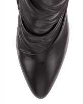 Thumbnail for your product : Giuseppe Zanotti Pleated Peak Leather Bootie, Nero