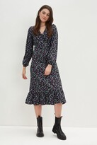 Thumbnail for your product : Dorothy Perkins Womens Ditsy Floral Textured Vneck Midi Dress