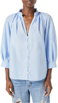 Thumbnail for your product : Frame Pleated V-Neck Long-Sleeve Top