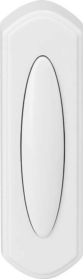 Heath Zenith White Plastic Wireless Push Doorbell Button