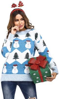 snowman christmas jumper womens