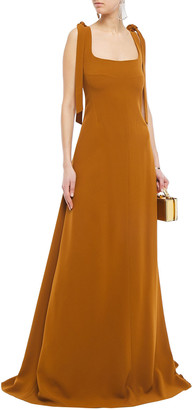 Rochas Tie-detailed Pleated Crepe Gown