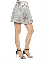 Thumbnail for your product : Piccione Piccione Floral & Circuits Printed Ottoman Skirt