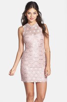 Thumbnail for your product : Sequin Hearts Lace Body-Con Dress (Juniors)