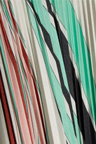 Thumbnail for your product : Emilio Pucci Stretch-ponte And Pleated Printed Stretch-jersey Maxi Dress - Green