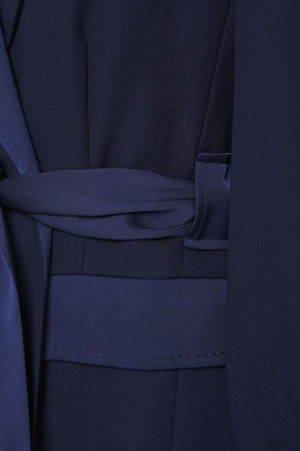 Diane von Furstenberg Belted Two-tone Crepe Jacket
