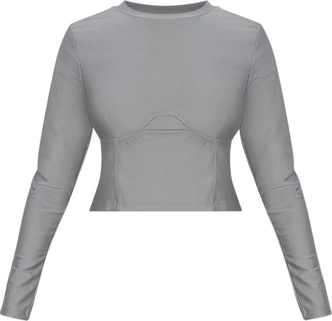 Rethinkit Studios Cropped Long Sleeve Top