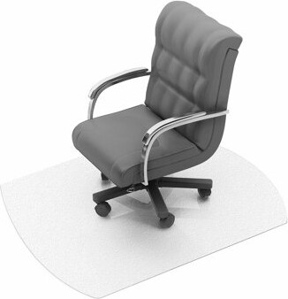 Floortex Ultimat® Polycarbonate Contoured Chair Mat for Carpets up to 1/2" - 39 x 49"