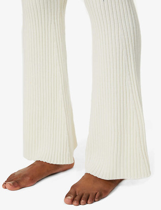 Cordova Solitude flared high-rise wool-cashmere blend trousers