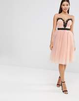 Thumbnail for your product : Rare London Lace Top Tulle Dress