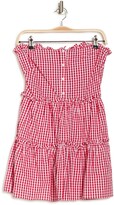 Thumbnail for your product : ENGLISH FACTORY Gingham Strapless Mini Dress
