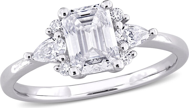 Julianna B. Moissanite Engagement Ring Sterling Silver
