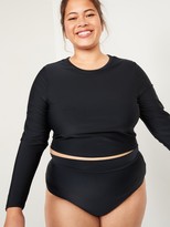 plus size long sleeve bikini top