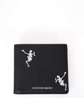 Alexander McQueen Black Male Leather With Skull Print