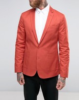 Thumbnail for your product : ASOS Skinny Blazer in Rust Washed Cotton