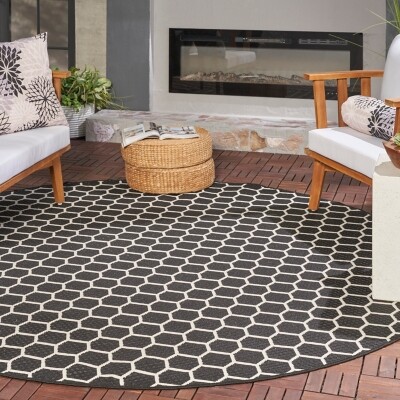 Nourison Home Twist Reversible Indoor/Outdoor 8' x Round Area Rug