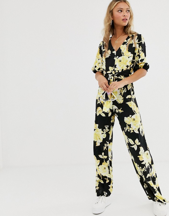 miss selfridge yellow jumpsuit