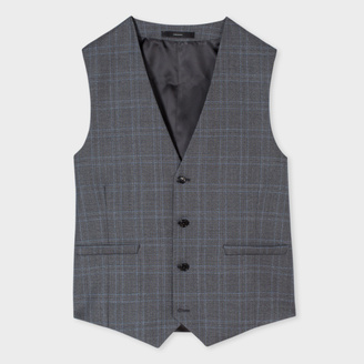 Paul Smith The Soho - Men's Tailored-Fit Grey Double-Check Wool Three-Piece Suit