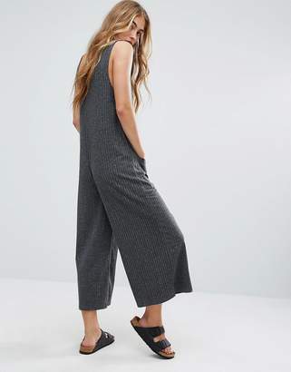 Pull&Bear Ribbed Oversized Jumpsuit