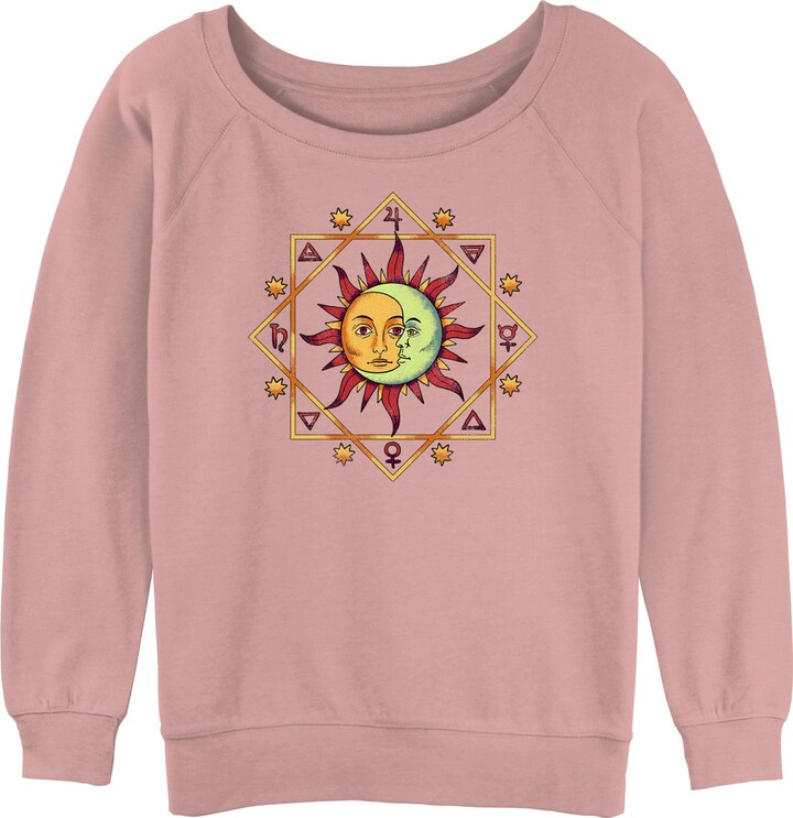 Fifth Sun SpongeBob SquarePants Women's Mad Engine Juniors' Sun Moon Zodiac Sloucher Terry