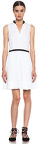 Thumbnail for your product : Band Of Outsiders Poplin Cotton V Neck Dress in White
