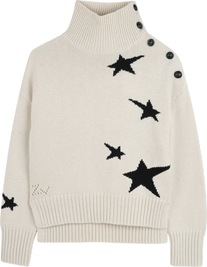 Zadig & Voltaire Kids Turtleneck Star-Motif Sweater