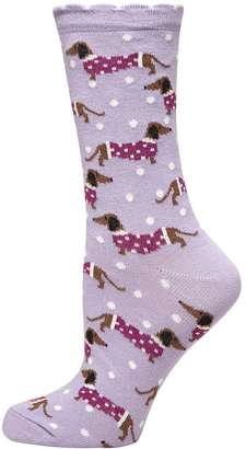 Dorothy Perkins Purple Dog Socks