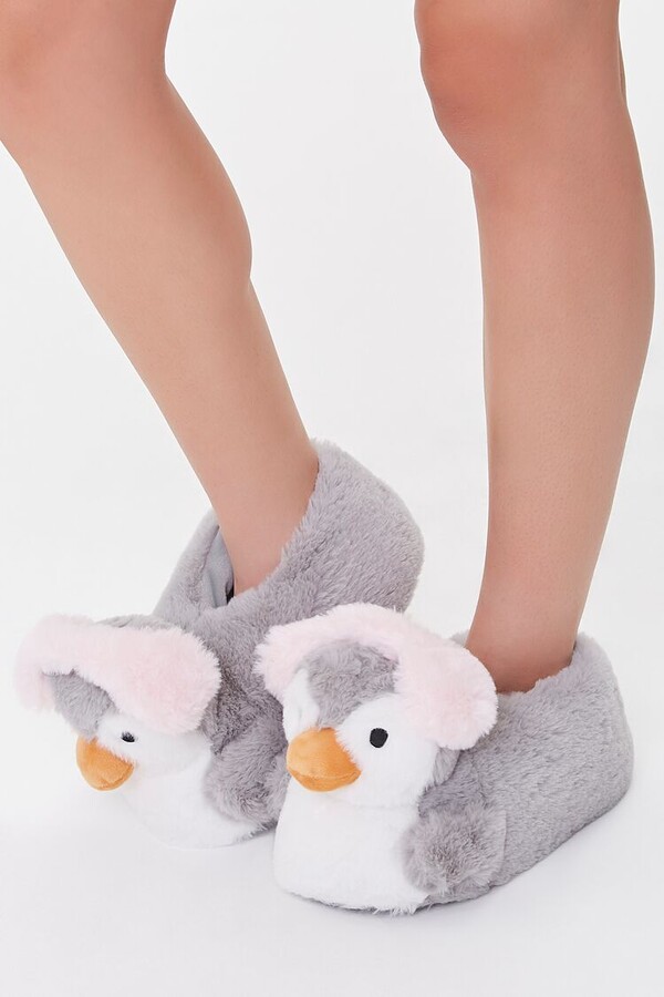 Forever 21 Plush Penguin Indoor Slippers - ShopStyle