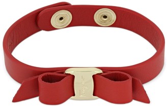 Ferragamo Vara bow leather bracelet