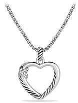 Thumbnail for your product : David Yurman Petite X Heart Pendant Necklace with Diamonds
