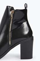 Thumbnail for your product : boohoo Asia Almond Toe Zip Side Ankle Boot