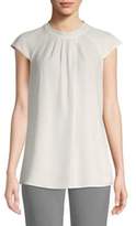 Thumbnail for your product : Calvin Klein Mockneck Cap-sleeve Top