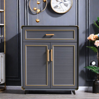 DICIXA Two-door aluminum alloy shoe cabinet with drawer