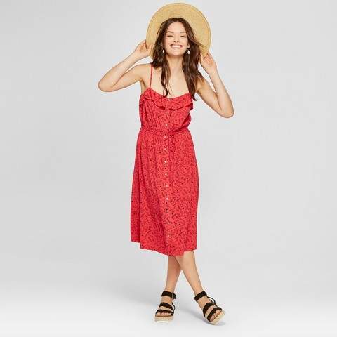 universal thread button down dress