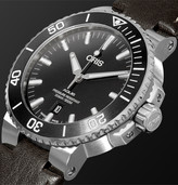 Thumbnail for your product : Oris Aquis 43mm Stainless Steel And Leather Watch, Ref. No. 01 733 7730 4154-07 5 24 10eb