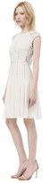 Thumbnail for your product : Rebecca Taylor Cap Sleeve Dress With Lace Inset And Nailheads