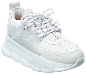 Versace Chain Reaction Suede & Mesh Sneaker - ShopStyle