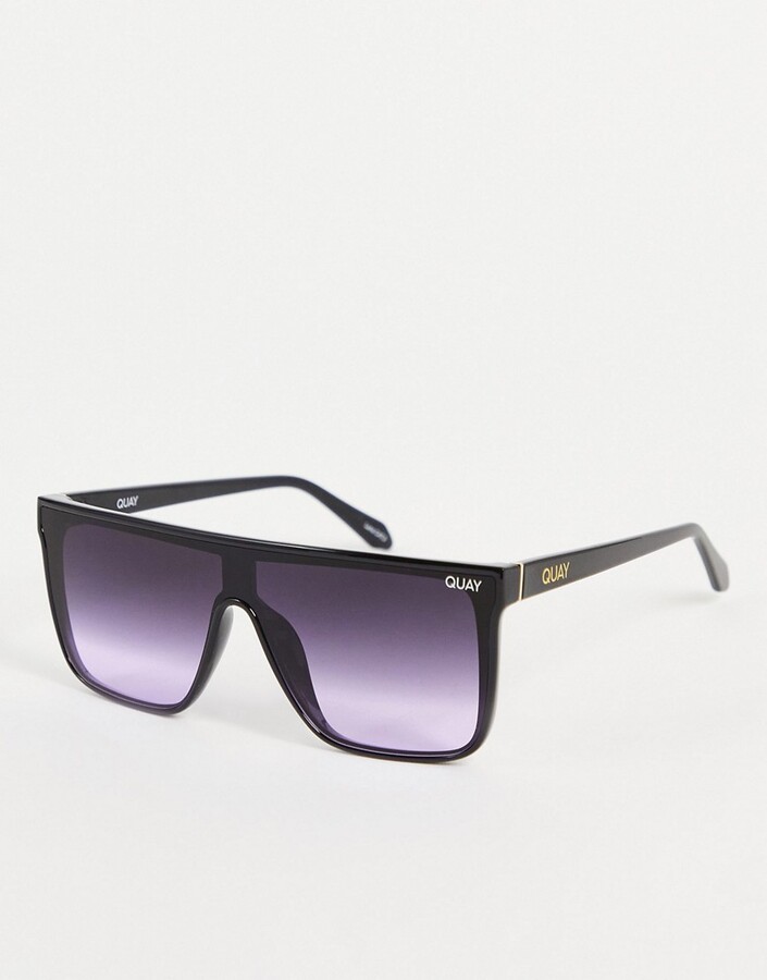 River Island retro square sunglasses in black | ASOS
